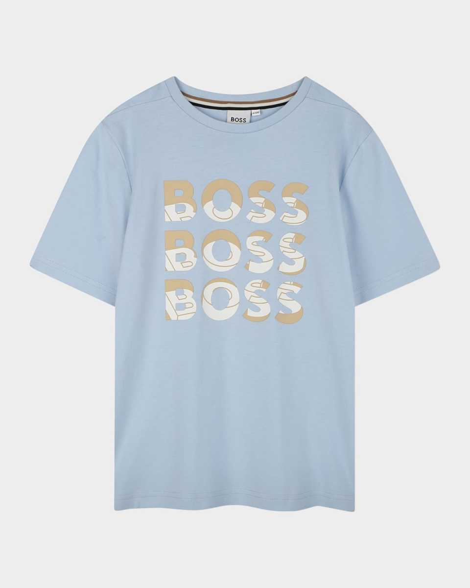 Boy's Multi Logo Short-Sleeve T-Shirt, Size 6-